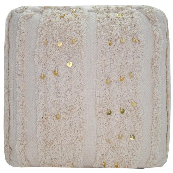 Amala Sequin Tufted Pouf Premium