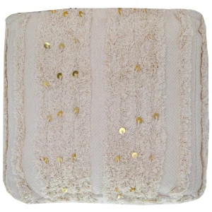 Amala Sequin Tufted Pouf Premium
