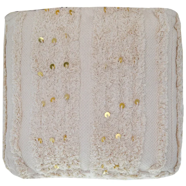 Amala Sequin Tufted Pouf Premium
