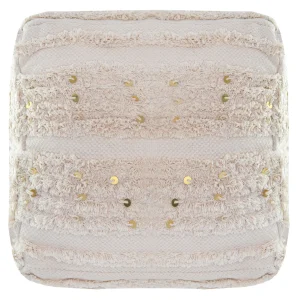 Amala Sequin Tufted Pouf Premium