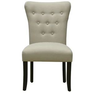 9-Button Natural Parson Dining Chair Flash Sale