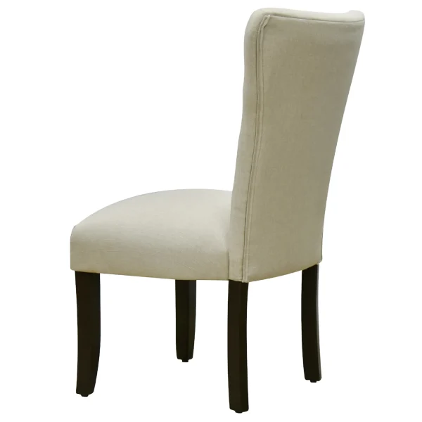 9-Button Natural Parson Dining Chair Flash Sale