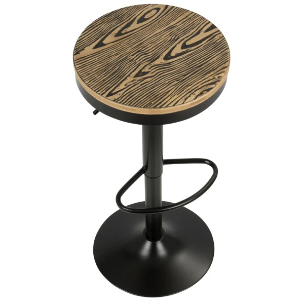 Dakota Adjustable Modern Industrial Black Barstool, 29 Promotion