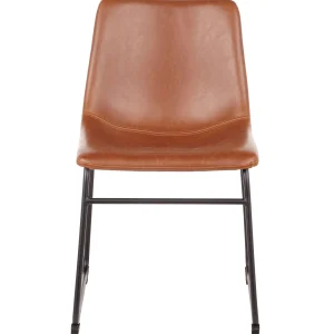 Drake Modern Industrial Dining Chair, Cognac Clearance