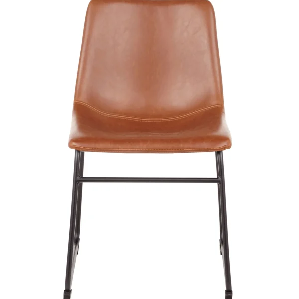 Drake Modern Industrial Dining Chair, Cognac Clearance