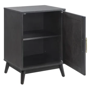 Ezra Dark Brown Cabinet With Gold Handle Promotion