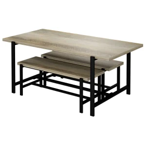 Found & Fable Loggy Wood & Metal Dining Table, 71 Good Quality
