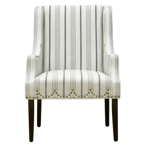 Grace Mitchell Olivia Striped Scalloped Arm Chair Discount