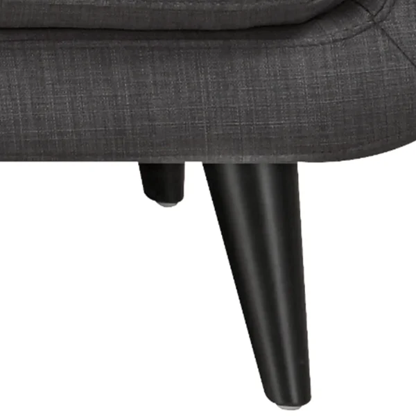 Hadley Tufted Back Accent Chair, Charcoal Grey Flash Sale