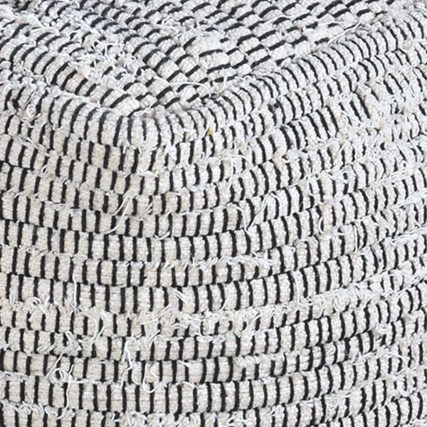 Honeybloom Black & Cream Pouf Discount Online