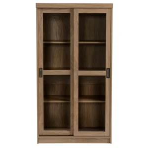 Honeybloom Fullerton 4-Shelf Sliding Door Cabinet Gift Selection