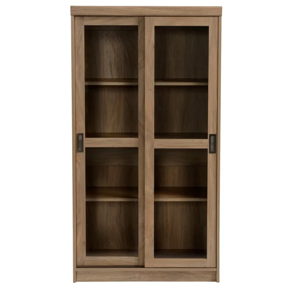 Honeybloom Fullerton 4-Shelf Sliding Door Cabinet Gift Selection