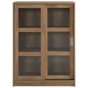 Honeybloom Fullerton 3-Shelf Sliding Door Cabinet Outlet