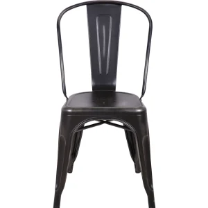 Honeybloom Idris Black Metal Dining Chair Good Quality