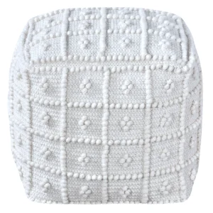 Honeybloom Knots Cream Pouf Exquisite Gifts