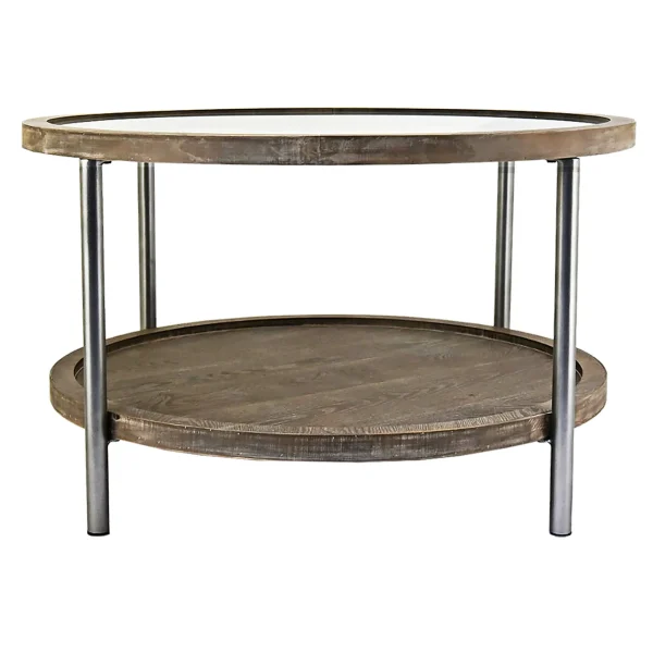 Hudson Glass-Top Round Coffee Table Cheaper