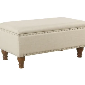 Jasmine Linen Storage Ottoman, Natural Less Expensive