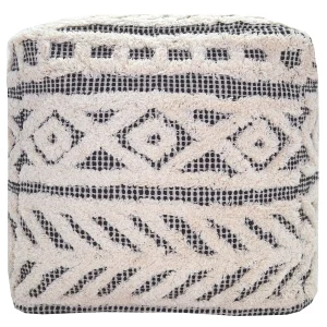 Kai Diamond Tufted Pouf, 16 Outlet