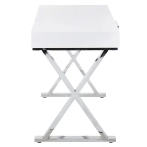 Laila Ali Astrid Chrome Desk Bargain Sale