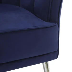 Laila Ali Avani Blue Velvet Accent Chair Opening Sales