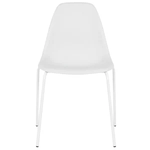 Lily White Dining Chair With Metal Legs Exquisite Gifts