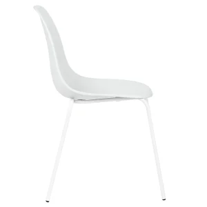 Lily White Dining Chair With Metal Legs Exquisite Gifts