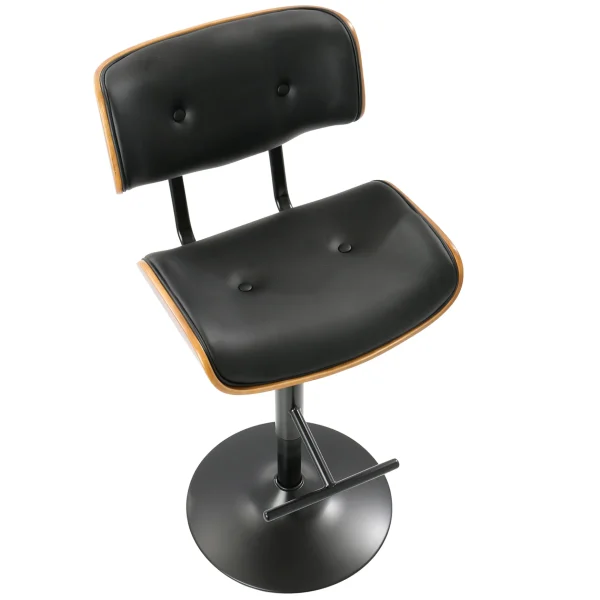 Lombardi Adjustable Faux Leather Barstool Kd Opening Sales