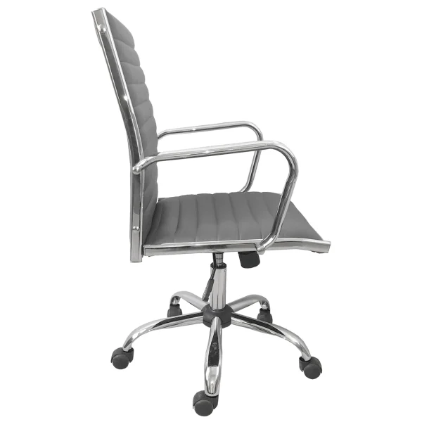 Maxwell Adjustable Faux Leather Office Chair, Grey Bargain Sale