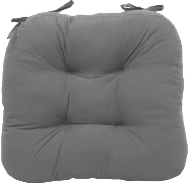2-Pack Dark Grey Microsuede Chair Pads Online Discount