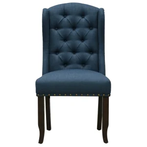 Providence Aahmad Winged Dining Chair, Azure Low Price