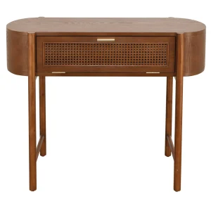 Reston Round Corner Wooden Console Table Less Expensive