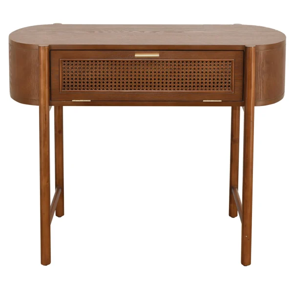 Reston Round Corner Wooden Console Table Less Expensive