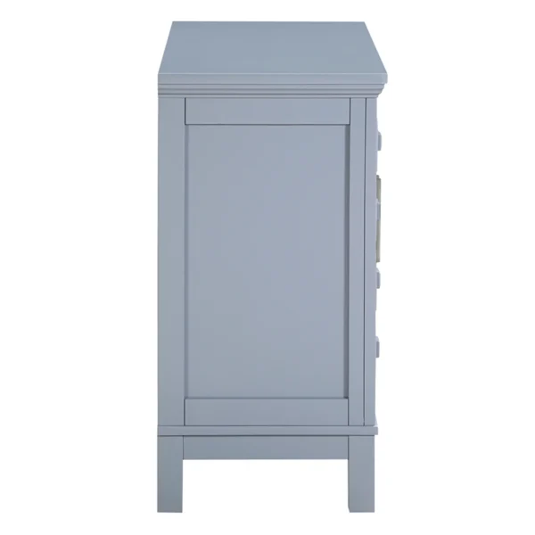 Sadie 2-Drawer Geometric Cabinet, Grey Bargain Sale