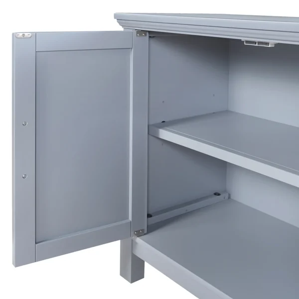 Sadie 2-Drawer Geometric Cabinet, Grey Bargain Sale