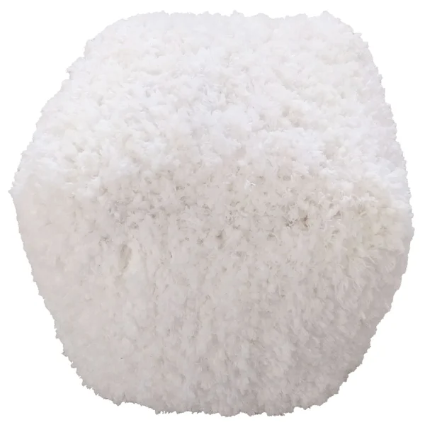 Sammy Shag Pouf, Ivory Opening Sales