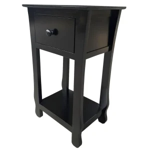 Theodore Black 1-Drawer Thick Leg End Table, 26 Cheaper