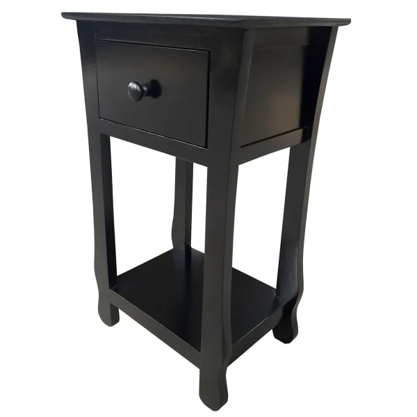 Theodore Black 1-Drawer Thick Leg End Table, 26 Cheaper